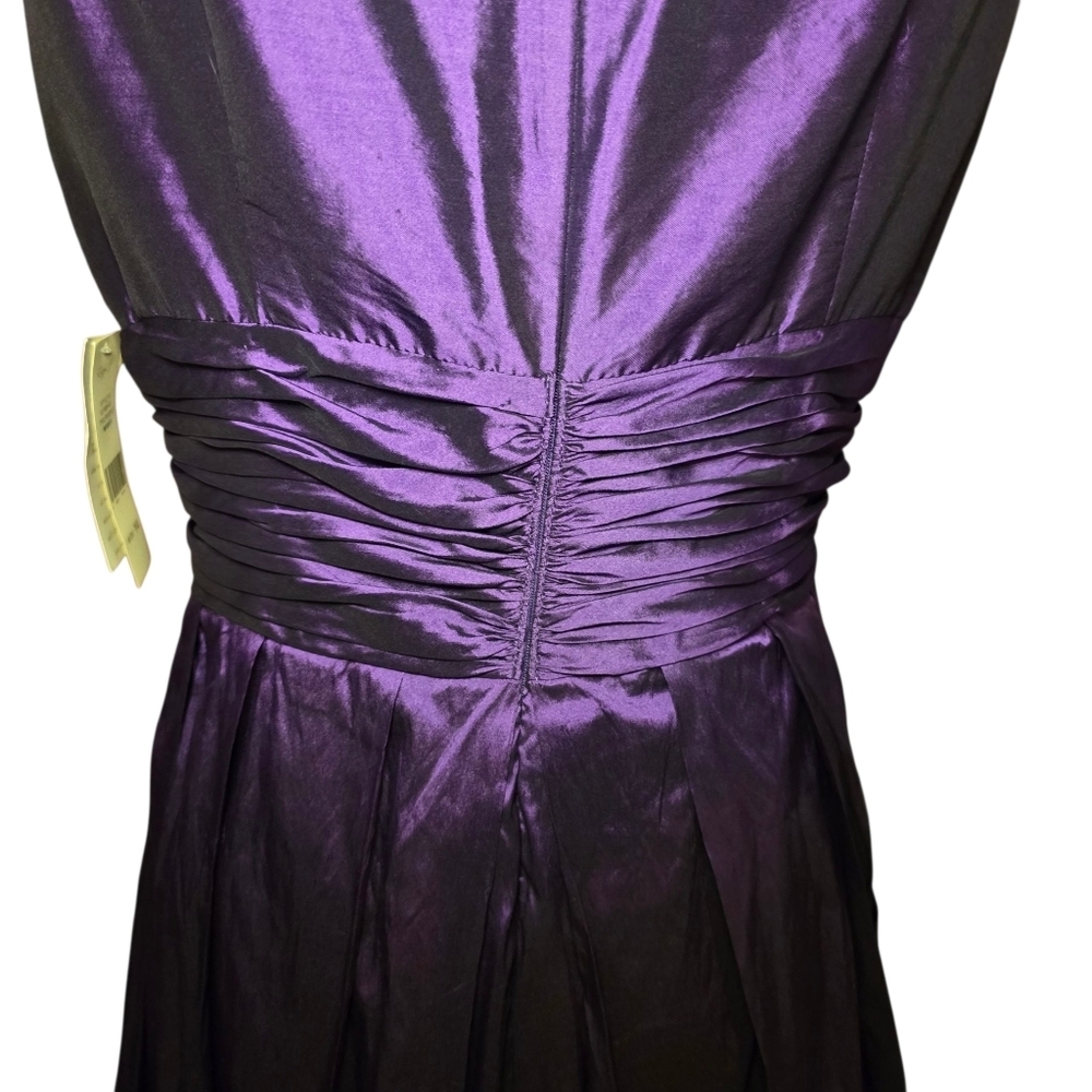 NWT Eliza J Purple Pleated Midi Formal Dress Size 14 Style EJ1M0422 Missy - Picture 4 of 15